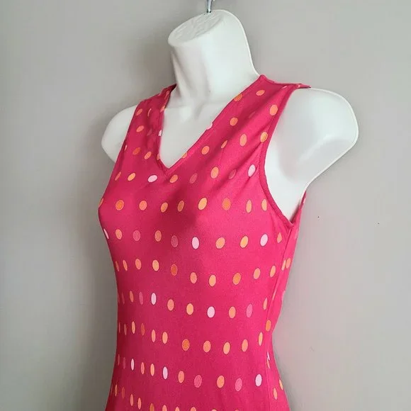 Vintage April Cornell polka dot pink dress. - Picture 3 of 7